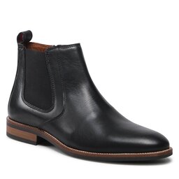 Tommy Hilfiger Snörskor Tommy Hilfiger Essential Hilfiger Lth Chelsea FM0FM04182 Black BDS