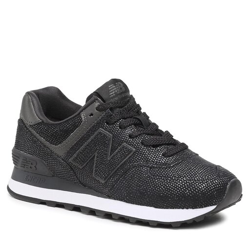 New Balance  Size 7 White-Black Leather Men's Men's Sneakers