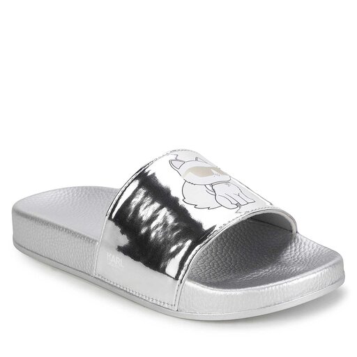 Şlapi Karl Lagerfeld Kids Z19095 Light Grey 16 | epantofi.ro