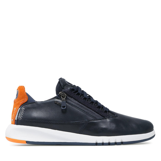 Zapatillas Geox U Aerantis A Para Hombre - Azul Marino, Transpirables, Con Membrana Impermeable, Suela Perforada Y Sistema De Ventilación