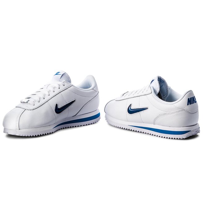 Nike Women's Cortez Basic Jewel '18 White/Blue Jay - AA2145-101